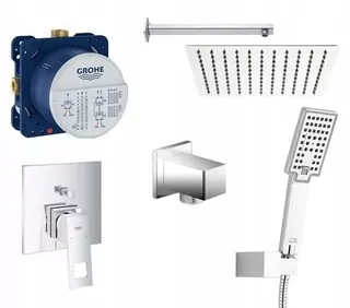 GROHE Eurocube podomítková sprchová batéria SLIM 20 × 20 cm